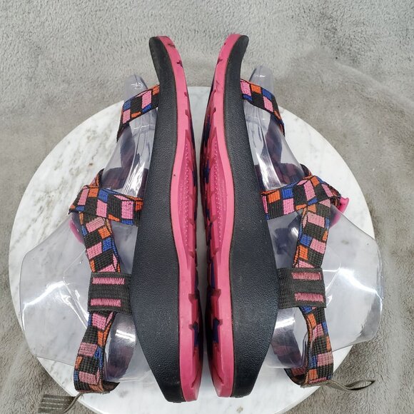 Chaco Shoes Girls Size 6 Pink Synthetic Z/1 Eco Tread Sandals - Picture 6 of 11